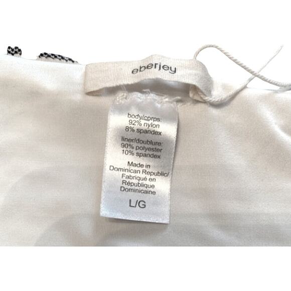 Eberjey Sea Stripe Annia Swim Bikini Bottom Navy Blue White Large NWT - Picture 7 of 7